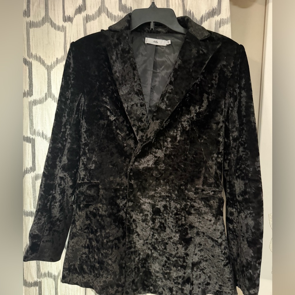 Adika Black Velvet Blazer